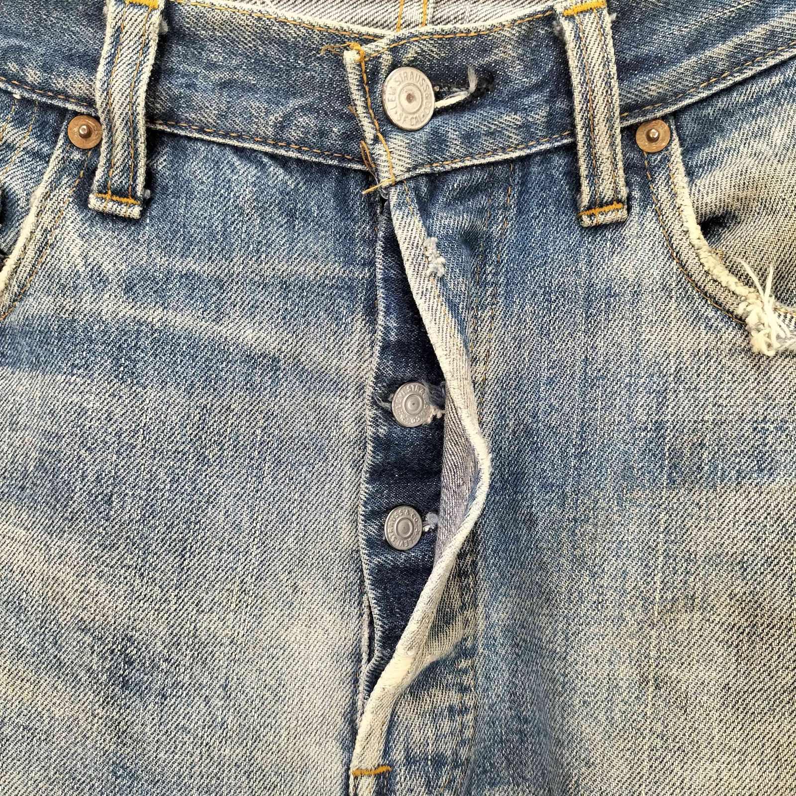 リーバイス Levis 70S 501 66 前期 single ボタン裏6刻印 赤耳