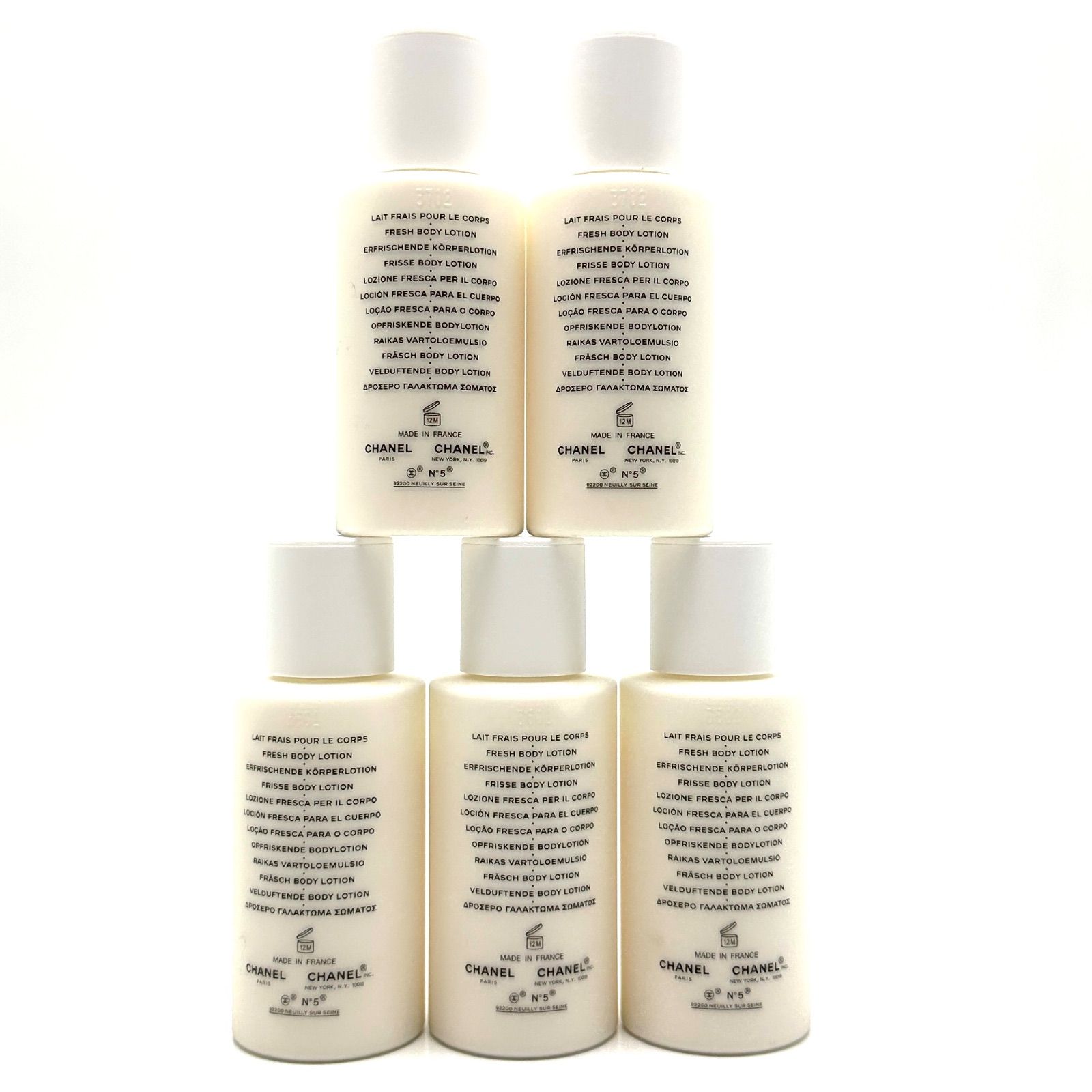 楠本質店 元住吉 シャネル CHANEL N°5 ロー フレッシュ ローション 100ｍL 5本セット