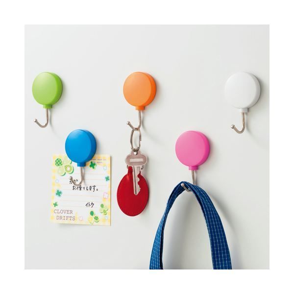 まとめ TANOSEE マグネットフック スイング 耐荷重約1kg 白 1個 ×100セット