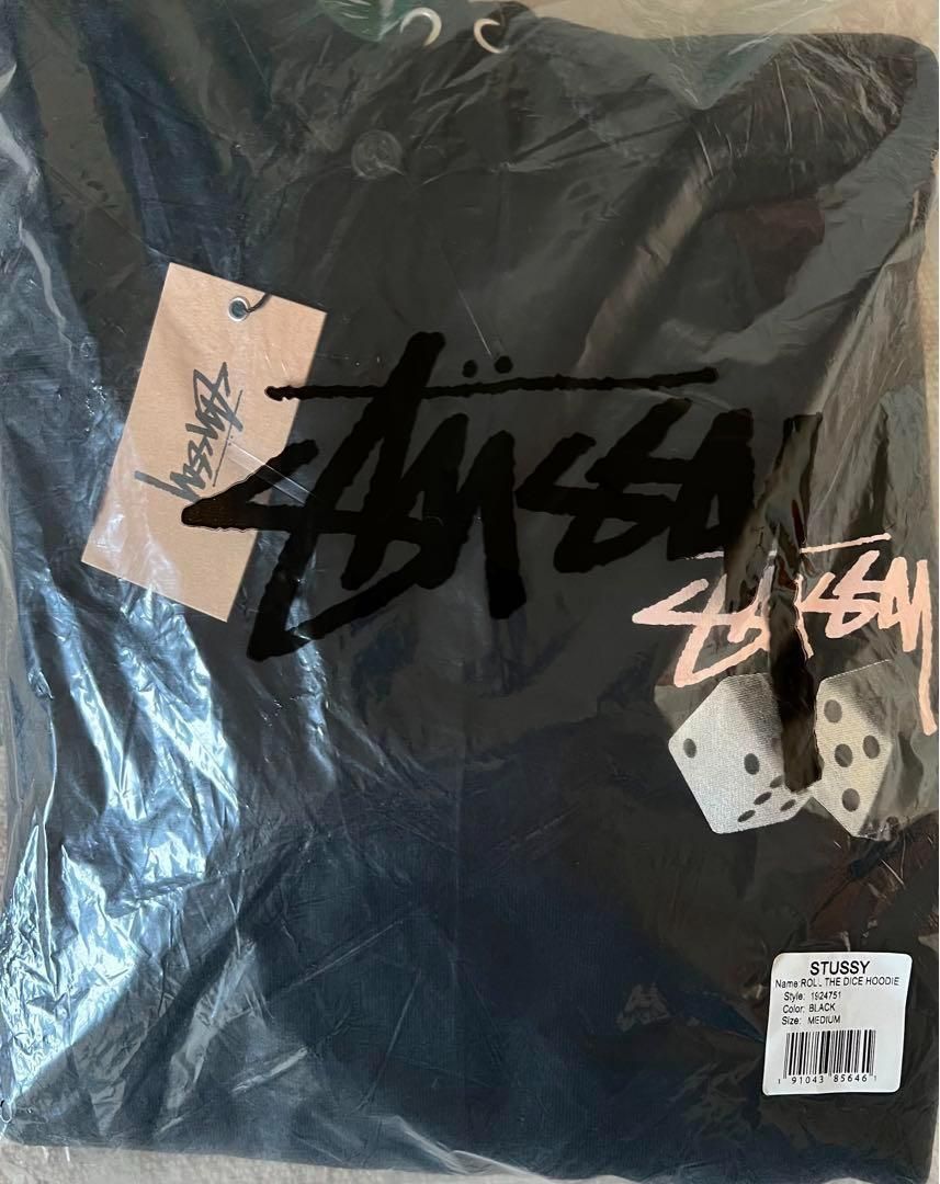 新品・日本未入荷】stussy パーカー サイズM サイコロ ブラック - メルカリ