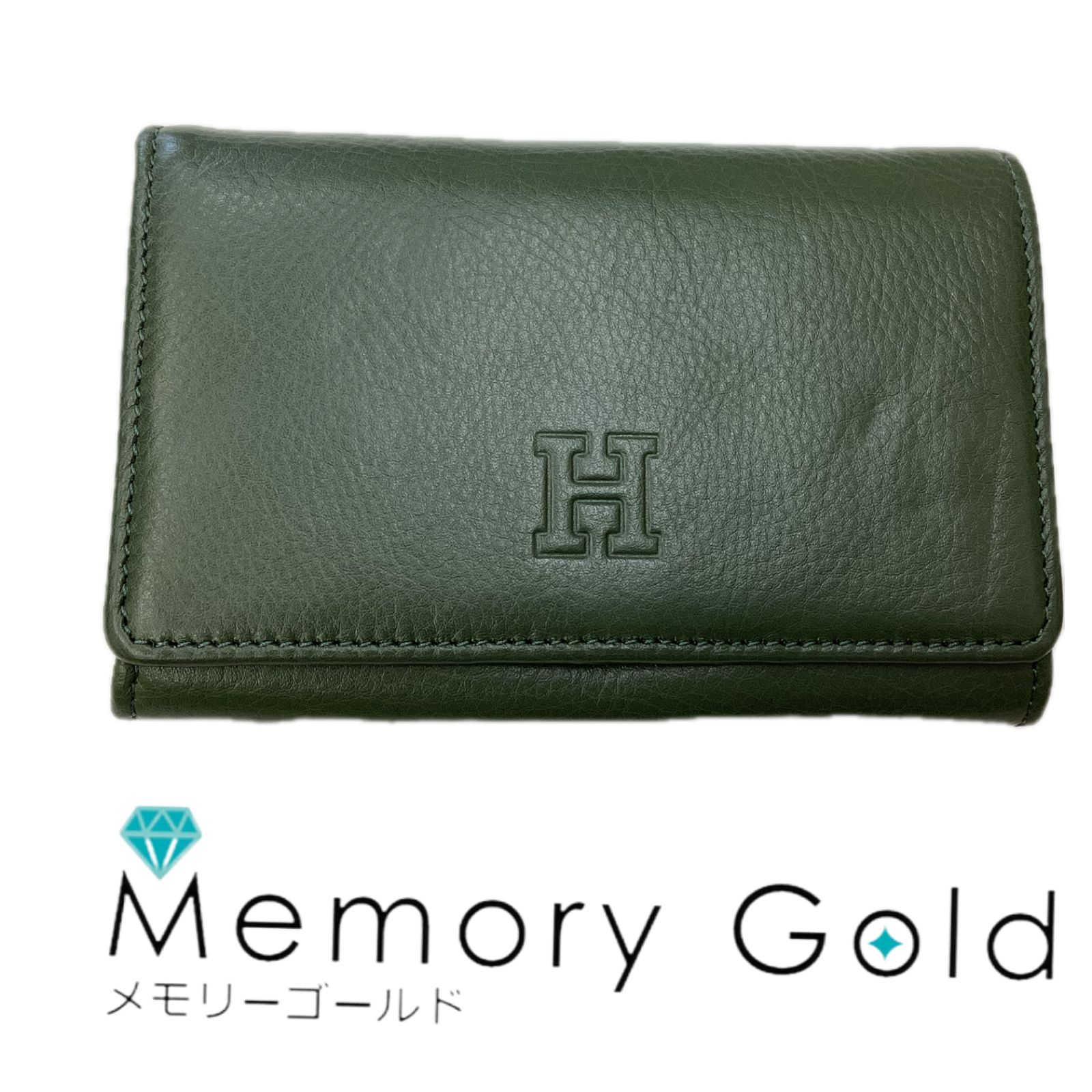 HIROFU ヒロフ センプレ 二つ折り財布 レザー ウォレット 本革 グリーン