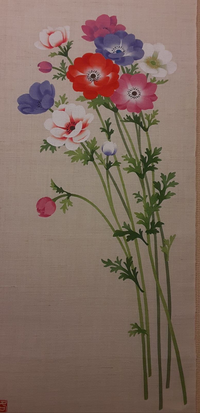 京都ルシエール タペストリー アネモネ 洛柿庵 掛軸