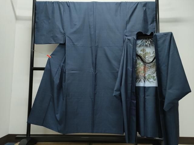 平和屋着物●男性 本場大島紬 アンサンブル 100亀甲 総詰め 正絹 CAAX1163vf
