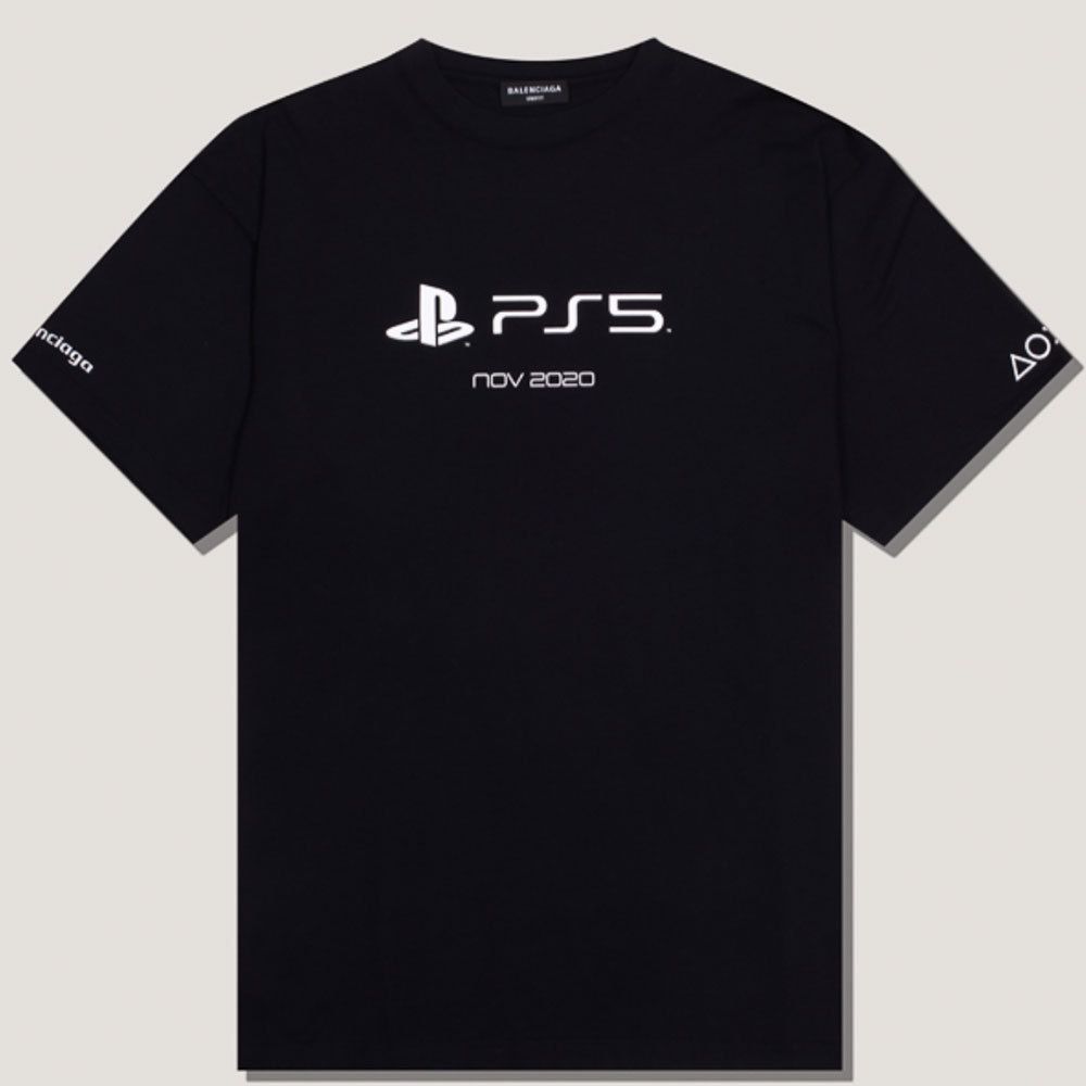 バレンシアガ Tシャツ + PlayStation printed cotton T-shirt プレステ 