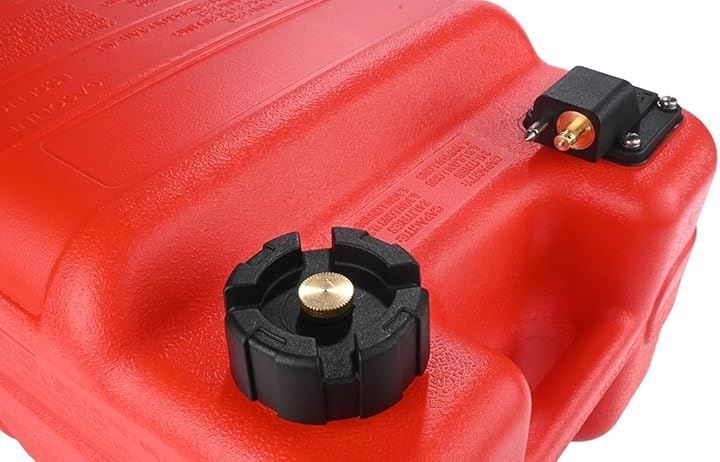 CustomDivine ヤマハ 互換 船外機 燃料タンク 24 L 残量計 ホース付き ガソリン フューエル YAMAHA 24リットル プラスチック製 汎用 社外品