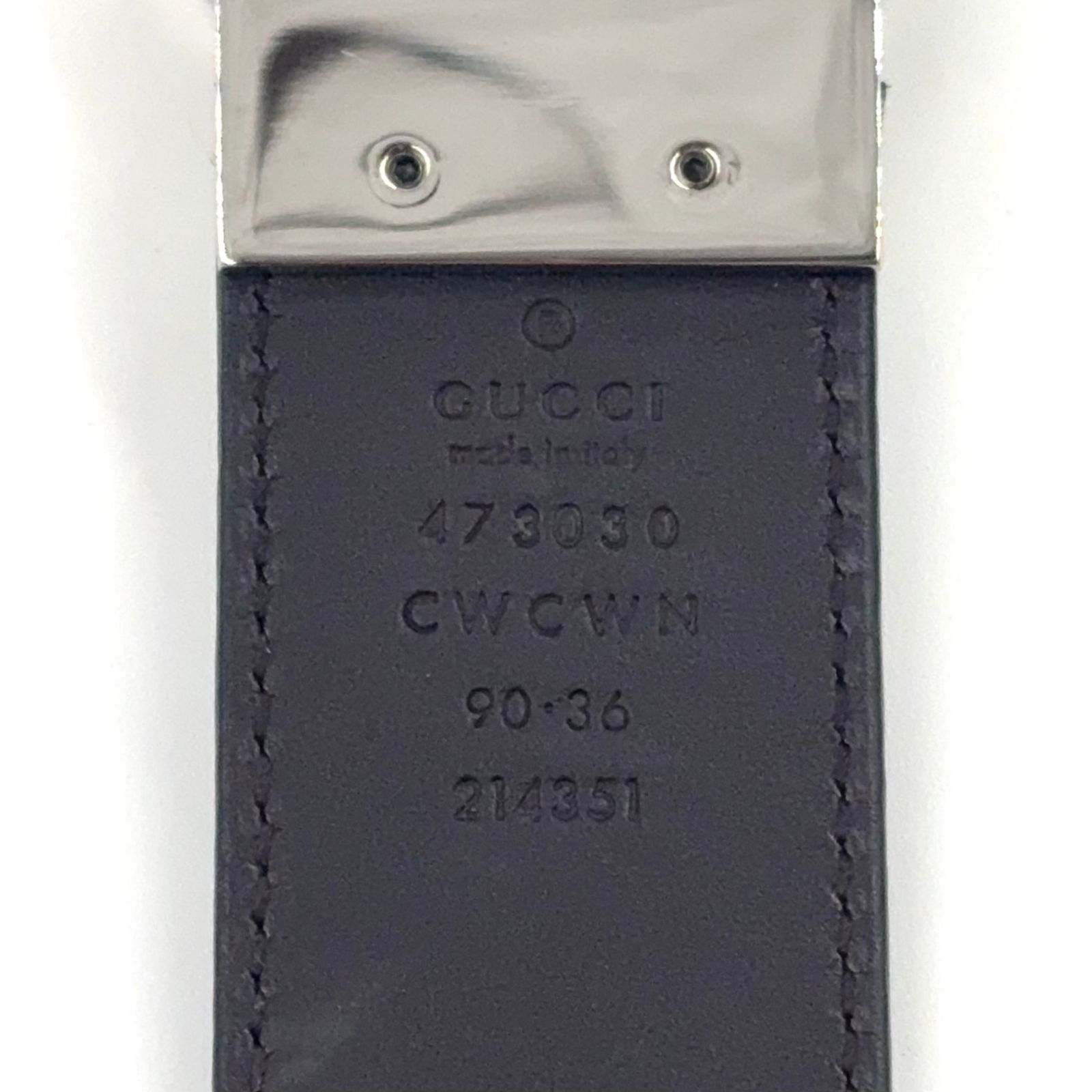 GUCCI グッチ シマ インターロッキング ベルト シルバー ブラック GG GUCCI 並行輸入品 グッチ ベルト GGレザー グッチシマ インター