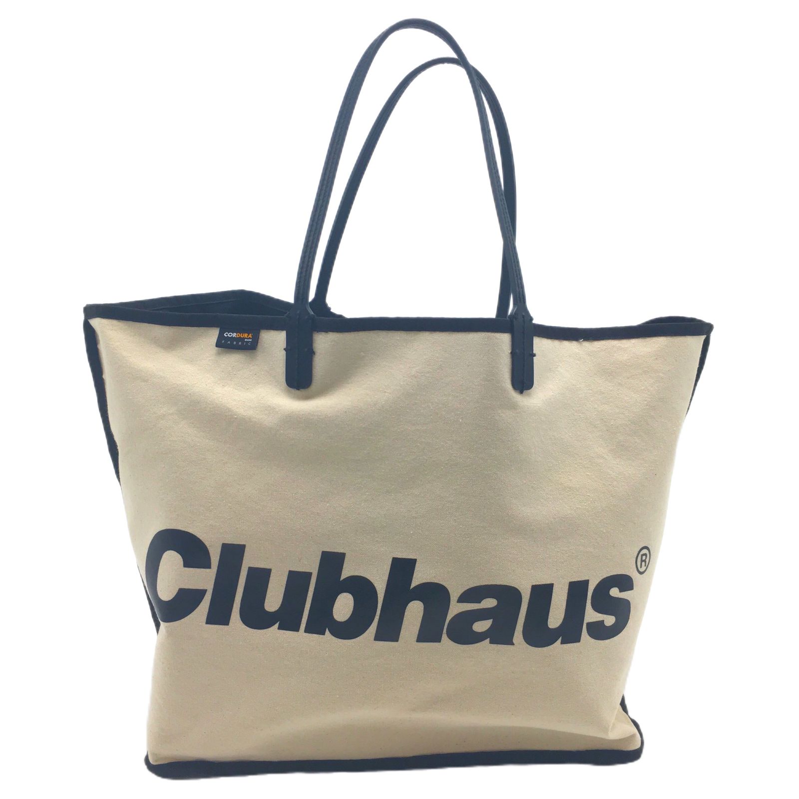 clubhaus ゴルフ　トートバッグ 美品】クラブハウス リバーシブルビックトートバッグ 黒×白 小物ケース