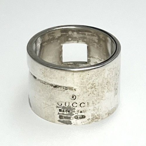 値下げ！GUCCI グッチ オープンG リング SV925 ？号 ブランド