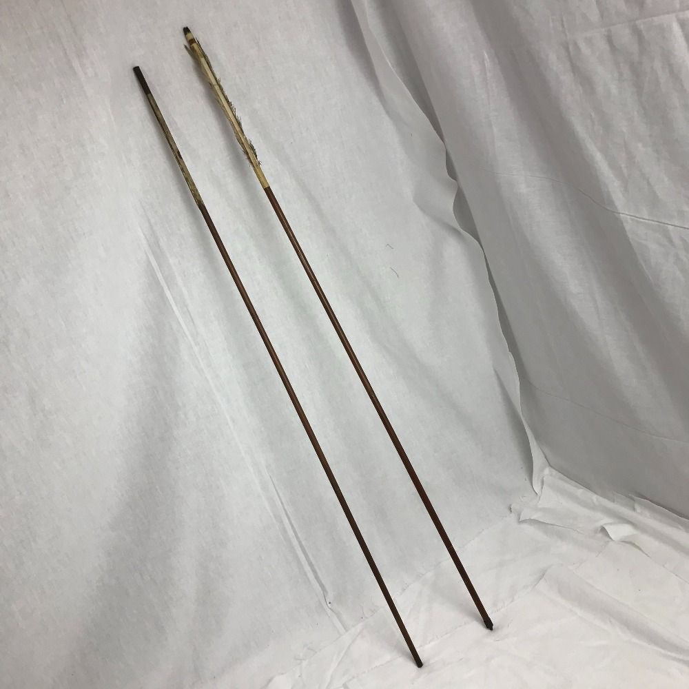 時代物□竹矢 無銘2本 弓道 弓具 弓矢 古美術 骨董品 日本製 趣味 