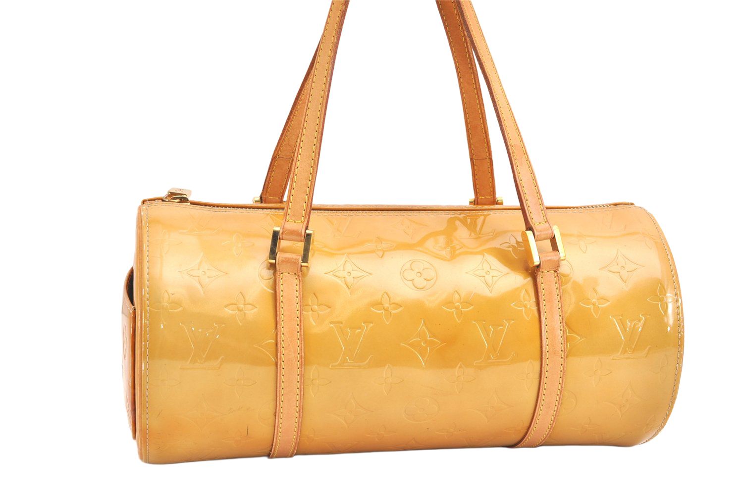 LOUIS VUITTON ルイヴィトン ヴェルニ ベッドフォード ハンドバッグ イエロー ベージュ M91006 LV 2448N