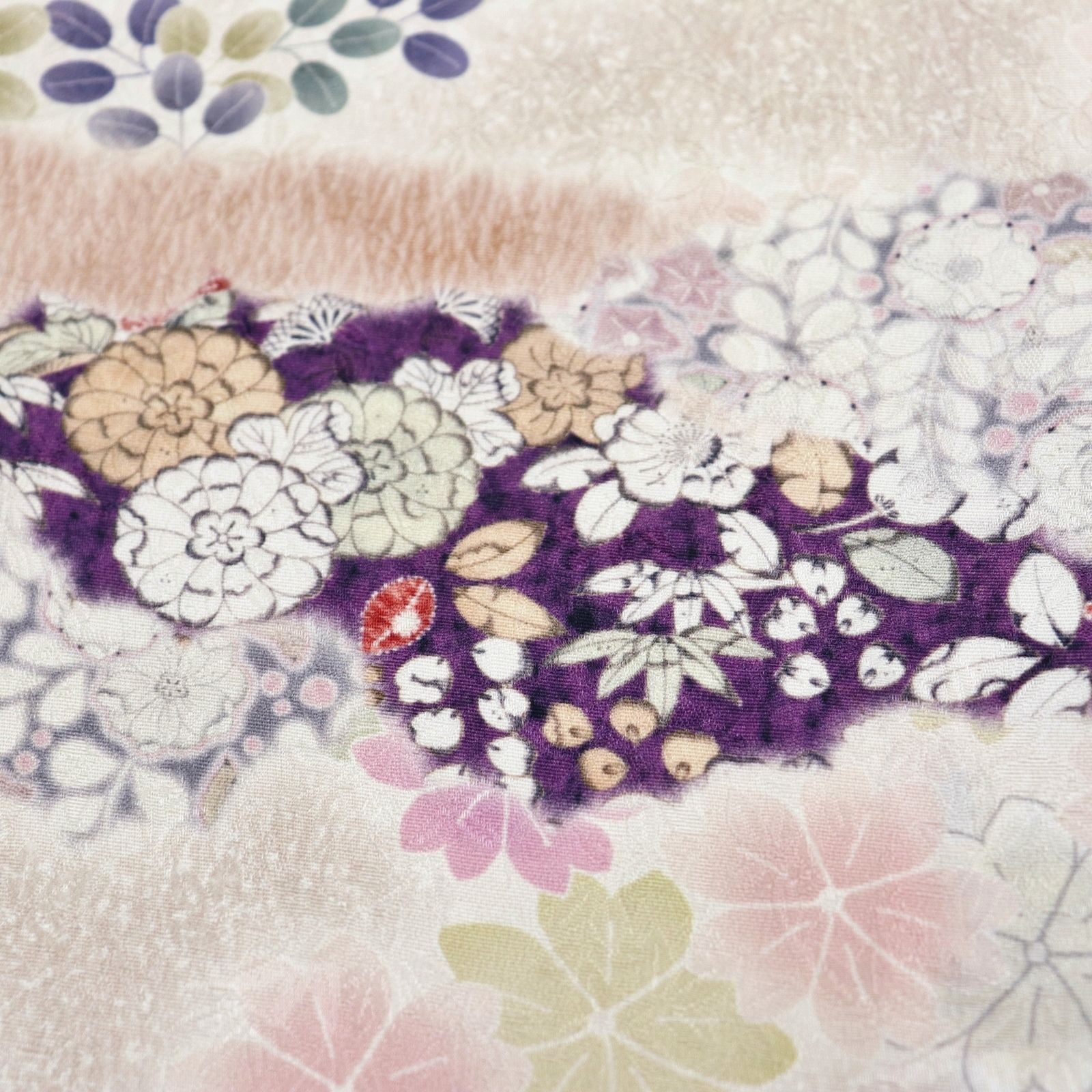 正絹 辻が花訪問着紋