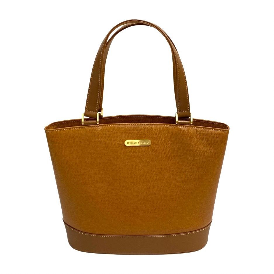 希少品 BURBERRY バーバリー レザー ミニハンドバッグ ゴールド