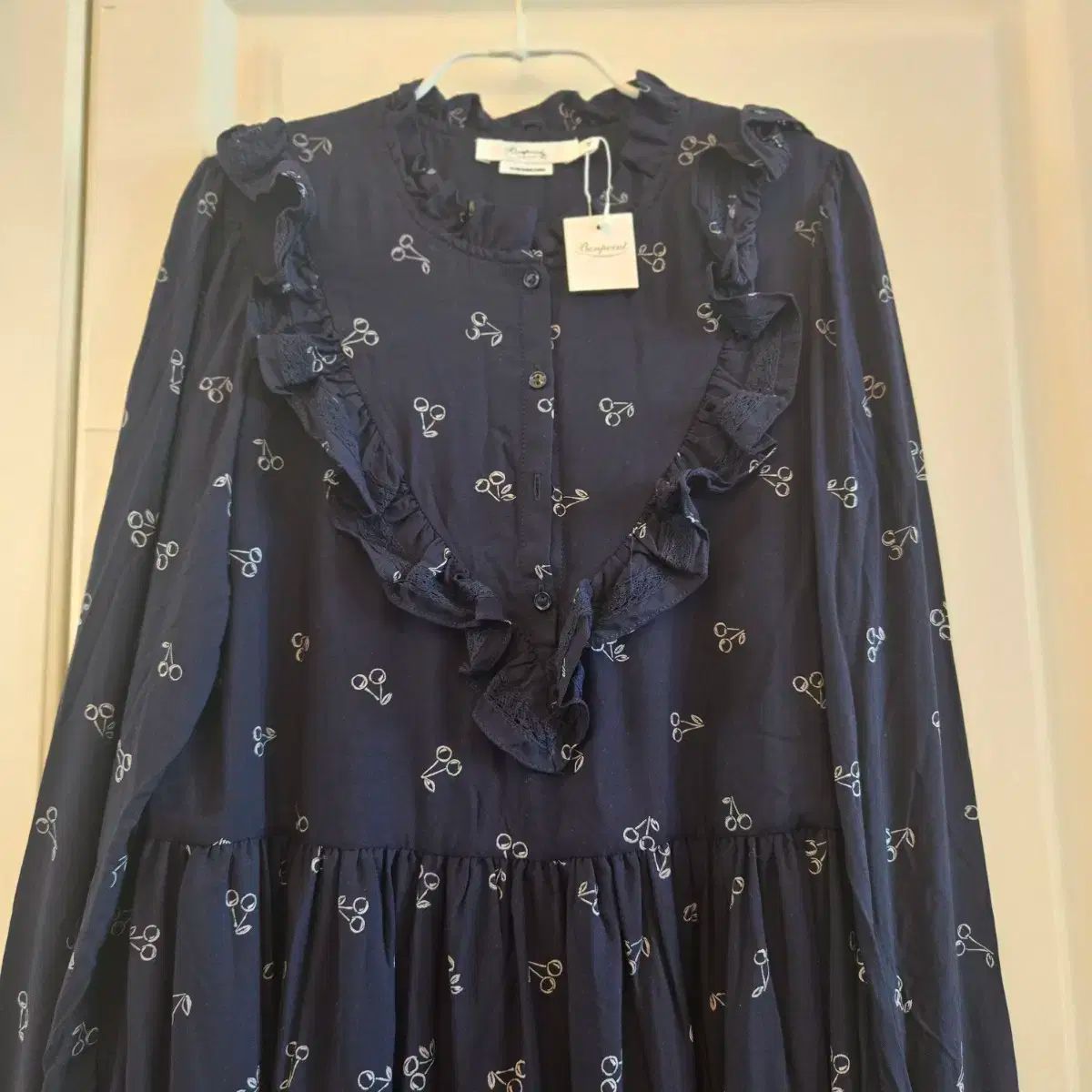 ボンポワン ネイビー 長袖 ドレス ワンピース 14y STEELWINDOWSANDDOORS_COM