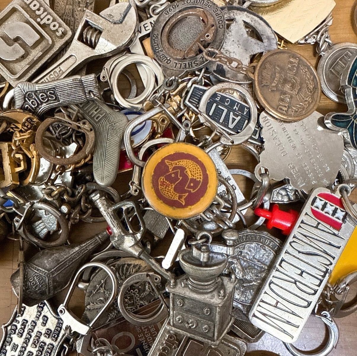 50個 ヴィンテージ メタルキーホルダー セット フランス フレンチ雑貨