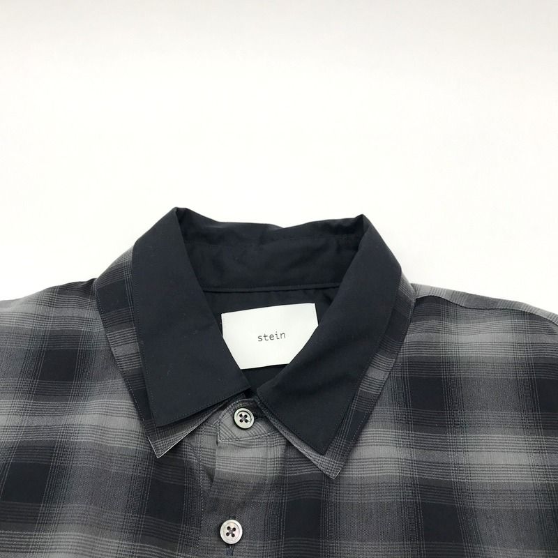 stein Oversized Layered Shirt 美品 ST.382-2 チェックシャツ 