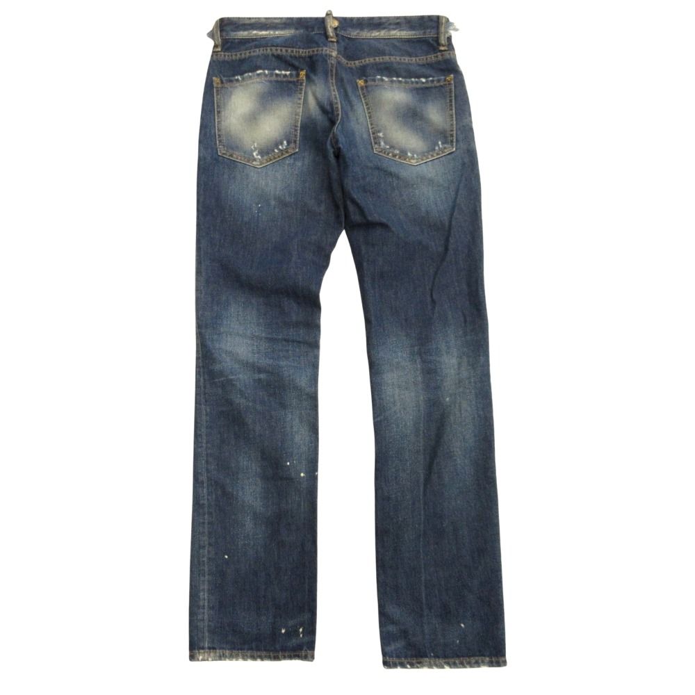 DSQUARED2 ダメージ加工デニムパンツ　ブルー系 DSQUARED2 ダメージ デニムカーゴパンツ | ブルー | FARFETCH JP
