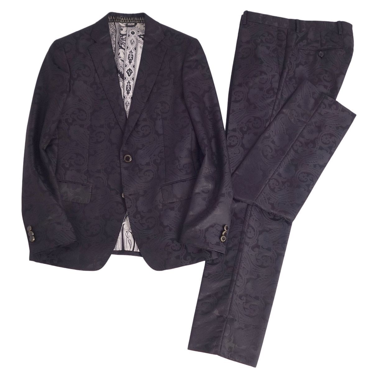 エトロ ETRO セットアップ スーツ シングル ペイズリー ウール