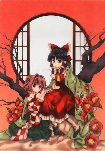 中古】クリアファイル 博麗霊夢＆本居小鈴 A4クリアファイル