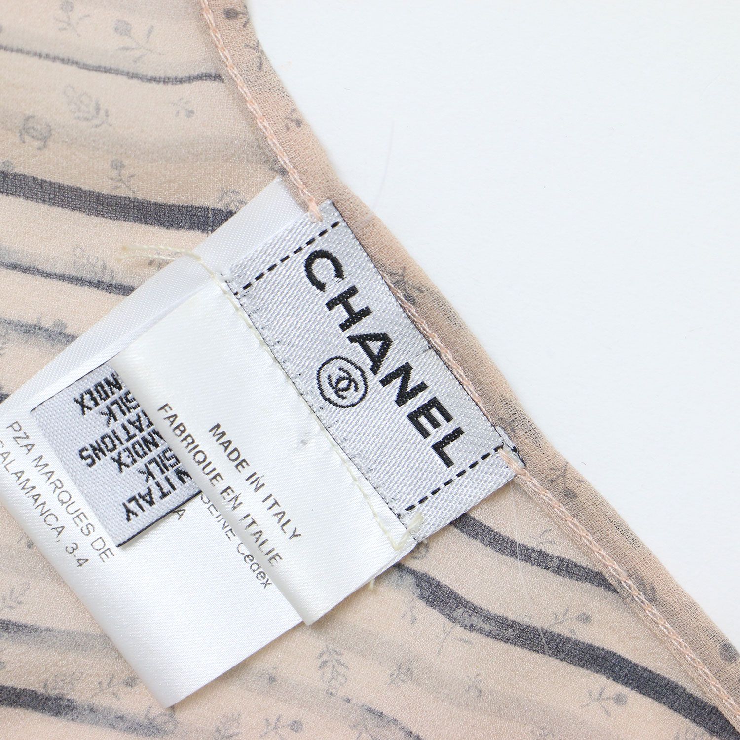 CHANEL シャネル ブラウス ピンク サイズ:36(S) ストライプ シルク 