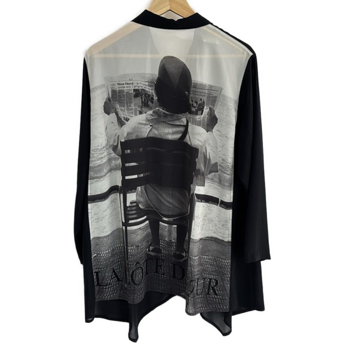 TOKUKO 1er VOL トクコ プルミエヴォル 長袖シャツブラウス サイズ9 M レディース - 黒×アイボリー×グレー ロング丈|シースルー