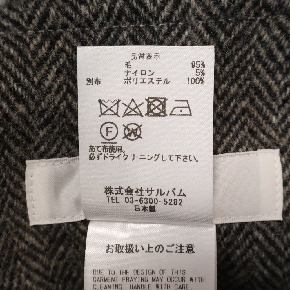 sulvam (サルバム) H/B SKIRT ウールデザイン スカート WU-S02-200  