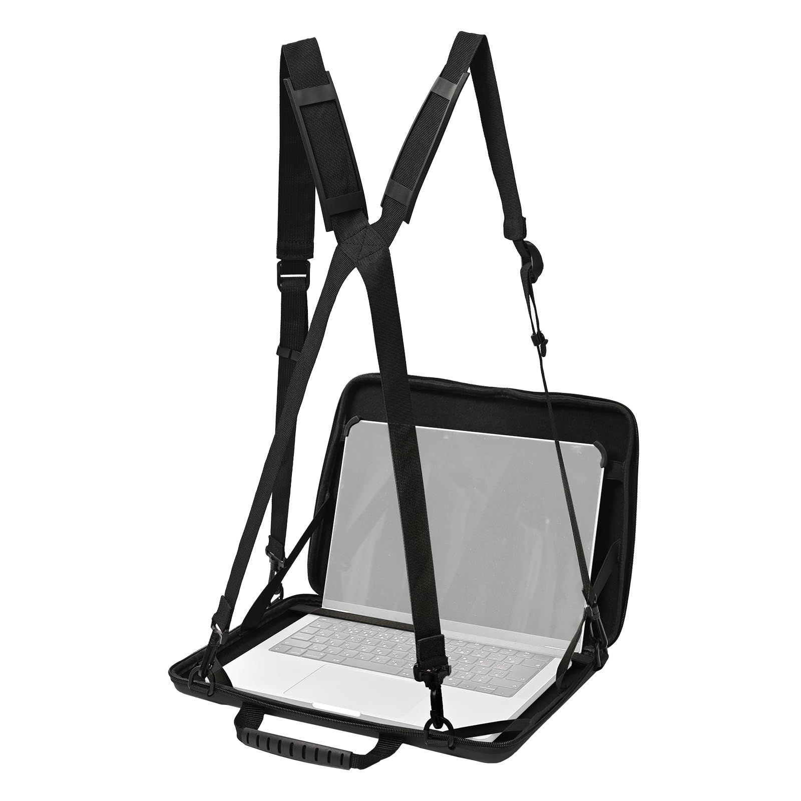 【数量限定】Altecs 立ったまま使える ノートPCバッグ タブレット ホルダー 14インチ以下対応 ショルダー ハンズフリー