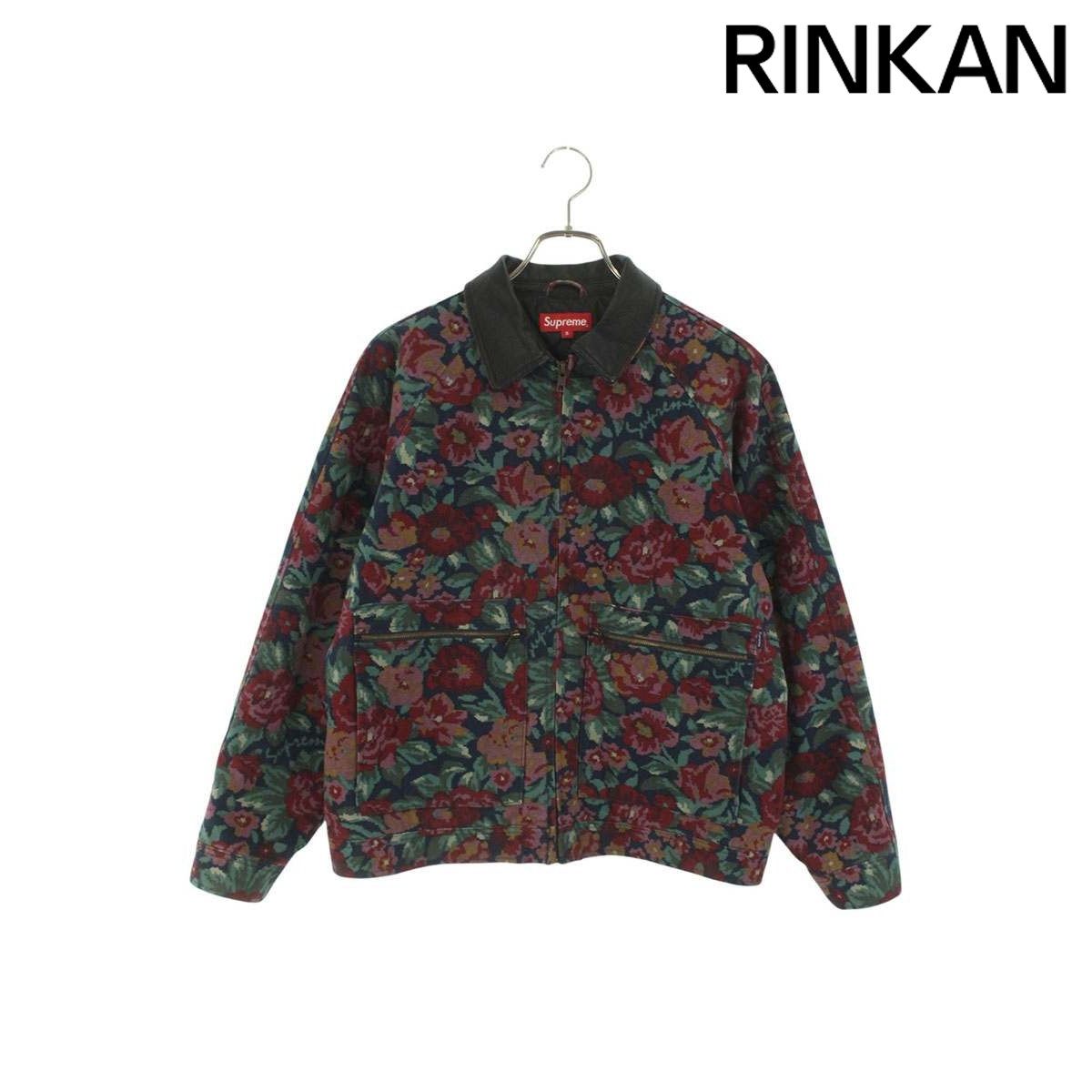 シュプリーム 20AW Leather Collar Work Jacket Flower レザーカラー  