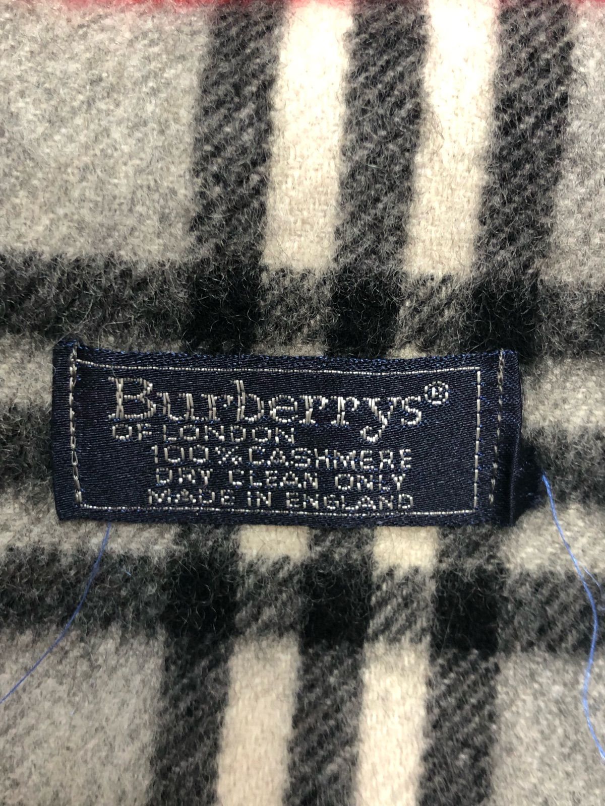 Burberrys バーバリー カシミヤ　チェック　マフラー　18695309 Burberrys バーバリー カシミヤ グレーチェック マフラー 18695309