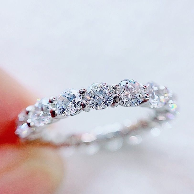 完全オーダー制☆2.80ct☆共有✨2点留めダイヤモンドフルエタニティ 