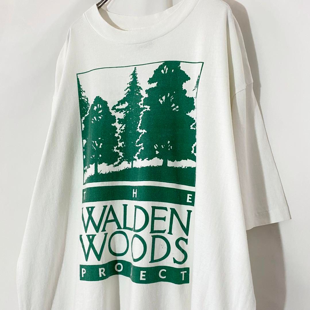 ヴィンテージ 古着 90s USA製 giant ロック バンド Tシャツ WALDEN WOODS コンサート ドンヘンリー イーグルス メッセージ  詩人 ソロー 森の生活 白 ホワイト Lサイズ - メルカリ