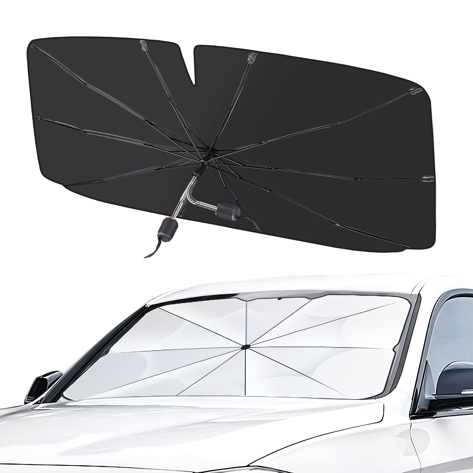 サイズ:L（140*80）】フロント 傘型 強化版 車 遮光 遮熱 車用サンシ