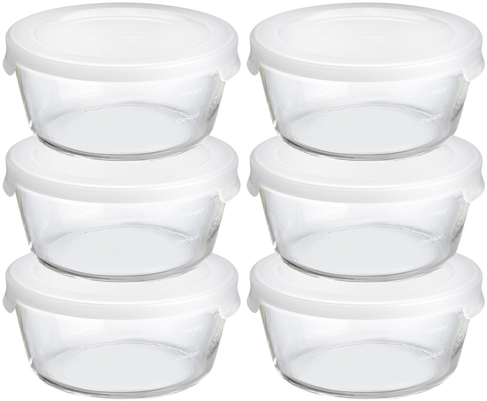 ハリオ 耐熱ガラス製 保存容器 丸 1200ml MST-120-TW 6個セット