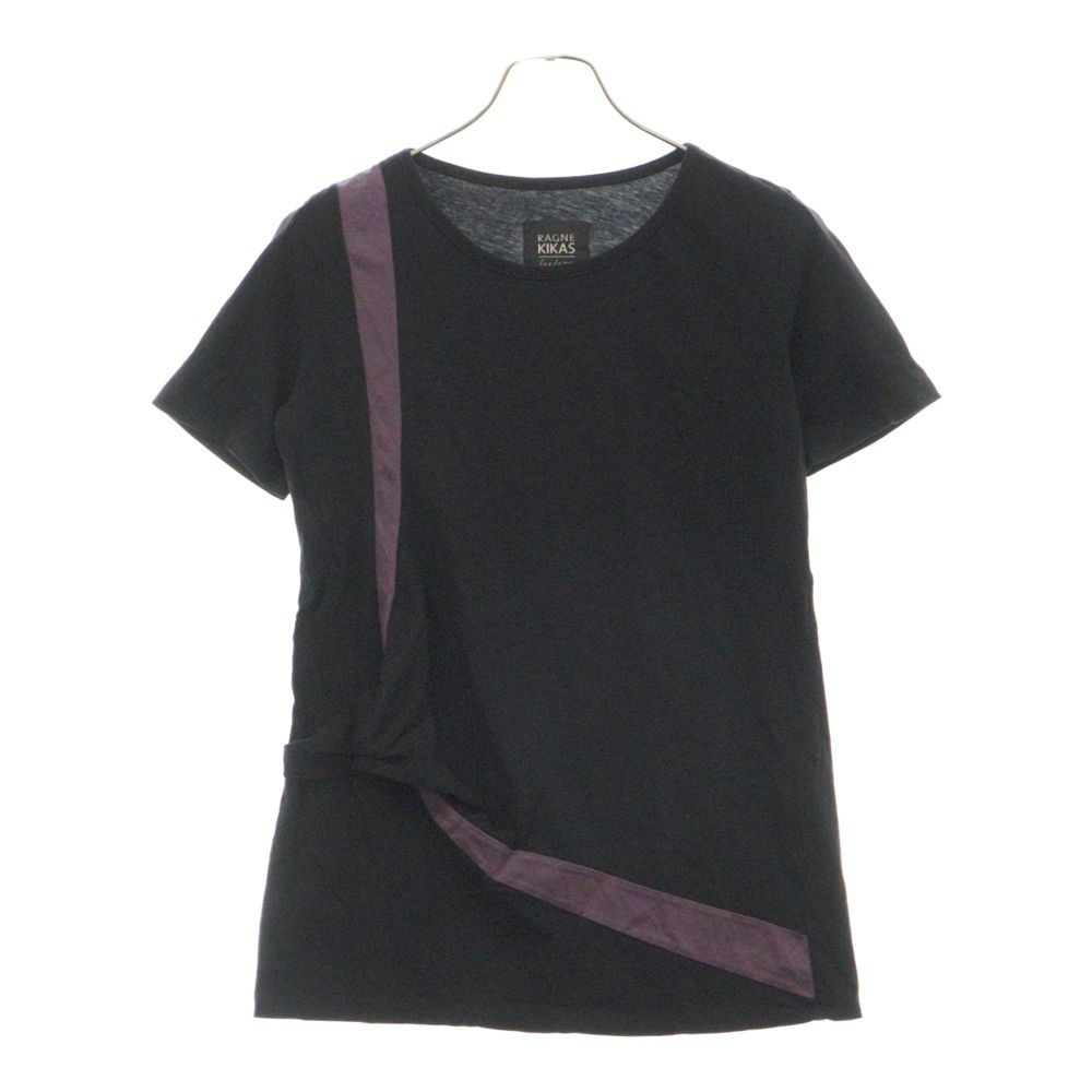 Yohji Yamamoto (ヨウジヤマモト) RAGNE KIKAS ラグネキカス 切り替えデザイン半袖Tシャツ ブラック ND-T43-085