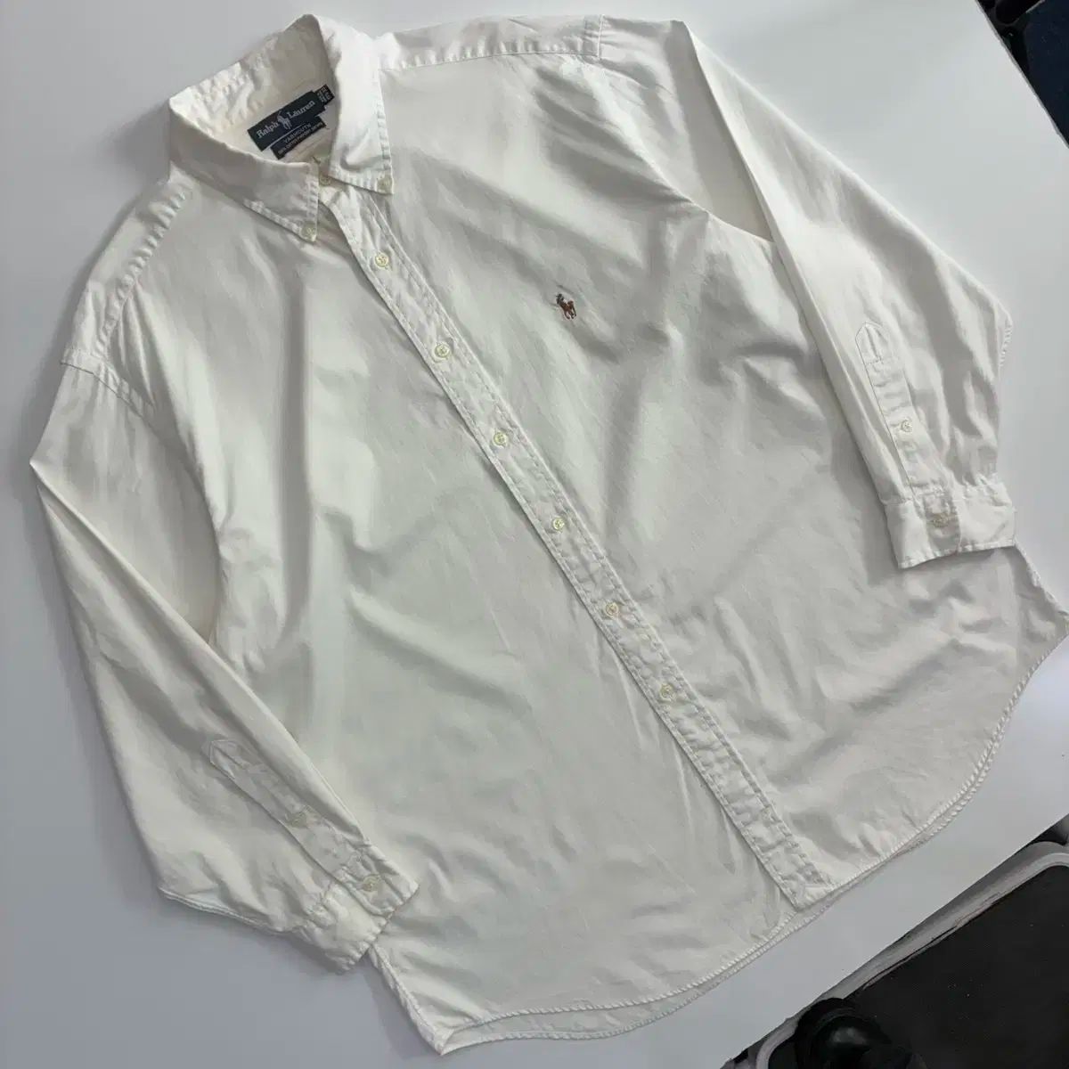 Polo ポロ ラルフローレン 刺繍 白 コットン シャツ