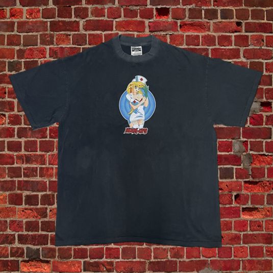 Hook-Ups フックアップス Tシャツ 半袖 黒 ブラック XL アニメT