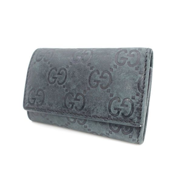 GUCCI / グッチ □5連キーケース GG グッチシマ レザー ブラック