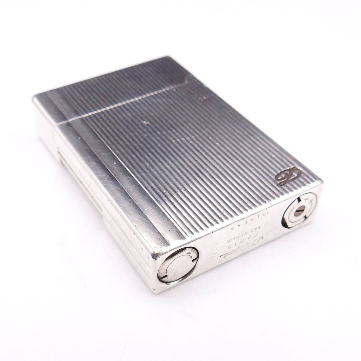 OH済み 快音キーン 着火 済み S.T Dupont デュポン ギャッツビー ガスライター シルバー ロゴ刻印入り ️ WWW_KANDAIZUMI_COM