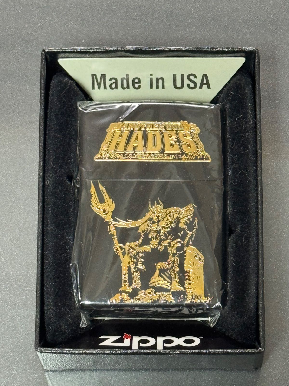 zippo MILLION GOD HADES ミリオンゴッド ハーデス 2018年製 GOLD ゴールド 両面デザイン スロット ケース 保証書