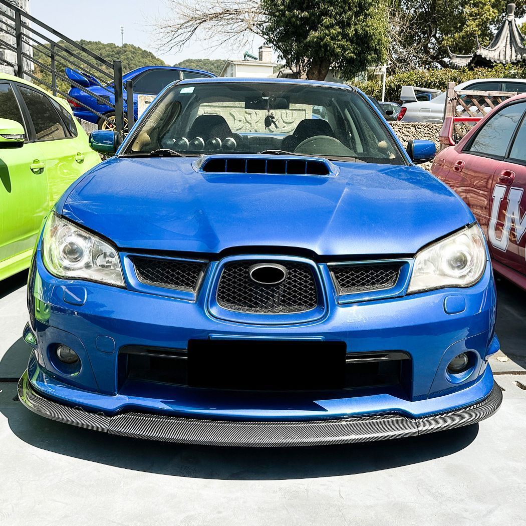 フロントリップスポイラー メンズ 外装スポーティー ｜スバル インプレッサ WRX STI 2006-2007年対応 フロントバンパーリップ ABS製 ピアノブラック|カーボン調LMQ62