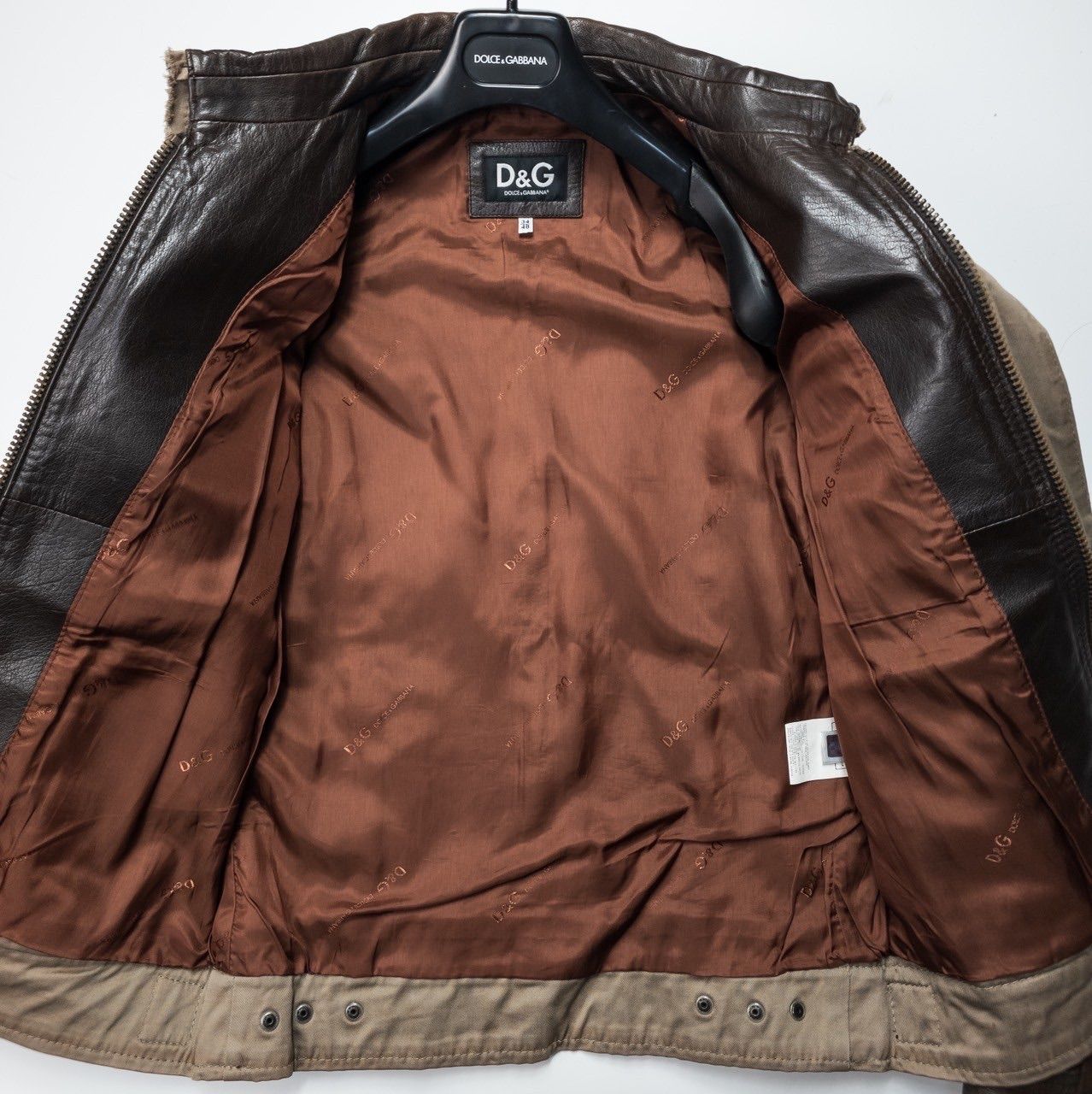 Dolce&Gabbana ブラウンレザージャケット Dolce&Gabbana ブラウンレザージャケット Dolce & Gabbana
