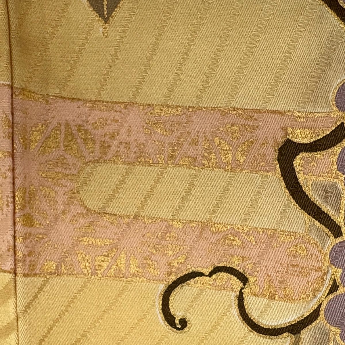 バイセル 着物 名品 襦袢 赤 道長取り 草花 梅 絞り 正絹 身丈127cm 裄丈62cm☆☆☆☆ 振袖 身丈159cm 裄丈68cm L 袷 草花 桜 箔 金銀彩 緑 正絹 名品 中古