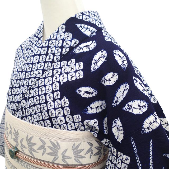 ❁888❁⭐︎浴衣　有松鳴海絞り　【7】単品 中古】 夏物 本場有松鳴海絞り 浴衣 リサイクル 有松 ゆかた