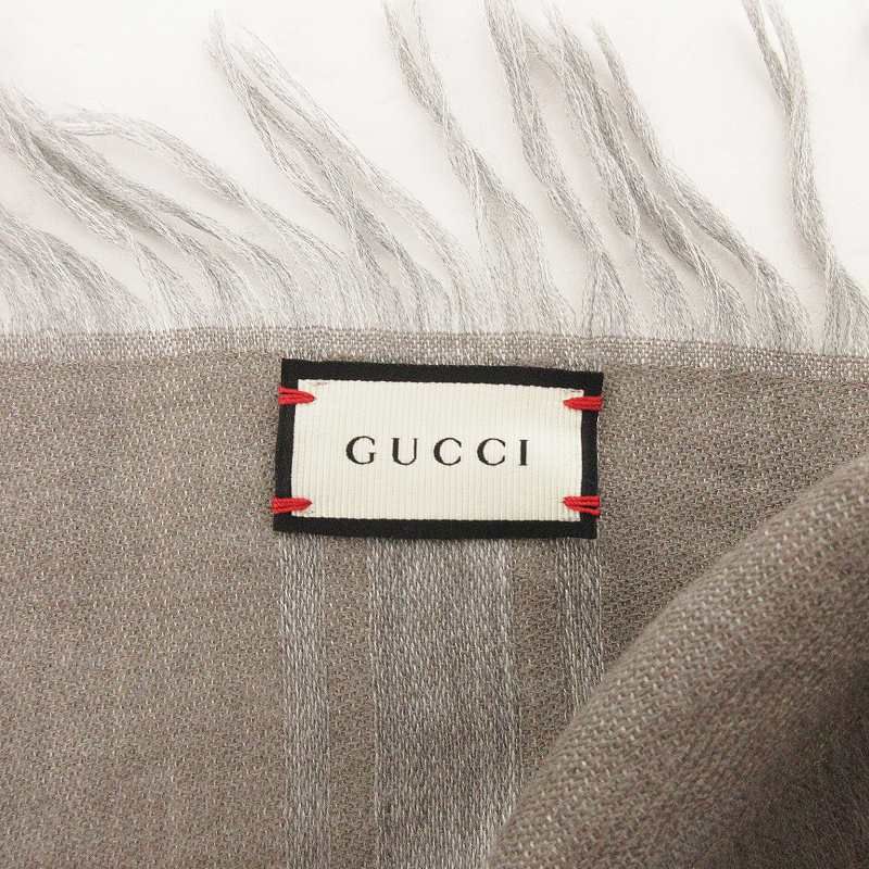 GUCCI ベージュ ストール フリンジ付き グッチ GUCCI GUCCI ストール 165904 3G646 GGロゴ ジャガード
