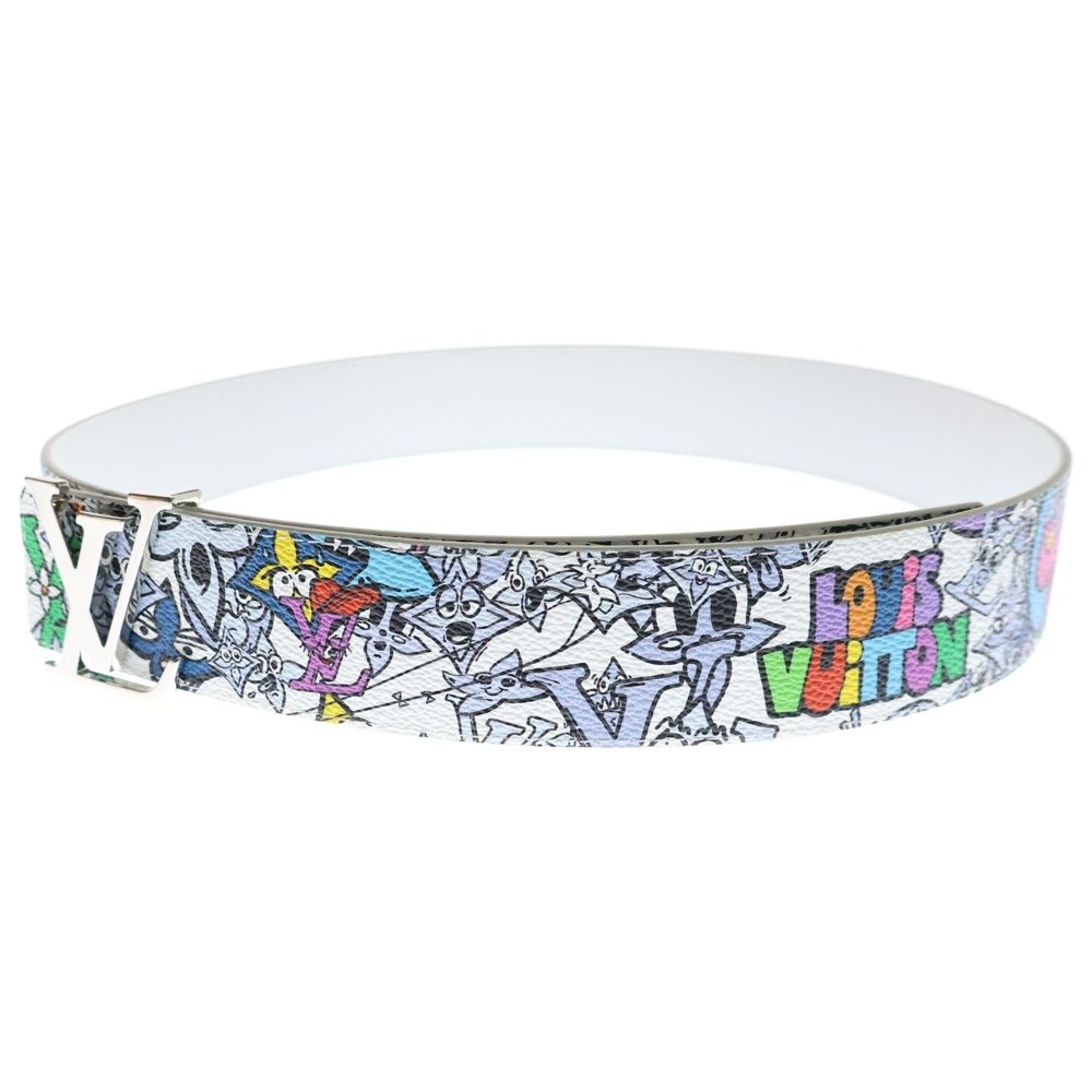 LOUIS VUITTON ルイヴィトン モノグラム コミック マルチ サンチュール ベルト ホワイト PVC×レザー M0662