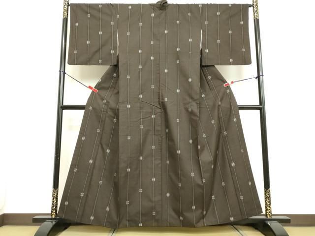 平和屋着物●本場大島紬　9マルキ　変わり間道　正絹　逸品　DAAV8594tw 平和屋着物○本場大島紬 9マルキ 変わり間道 正絹 逸品 DAAV8594tw