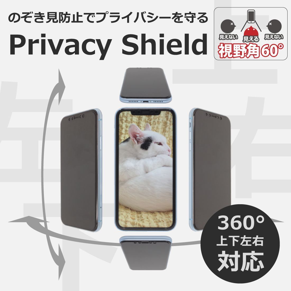 Privacy Shield【覗き見防止・反射低減】保護フィルム G-Tune P6