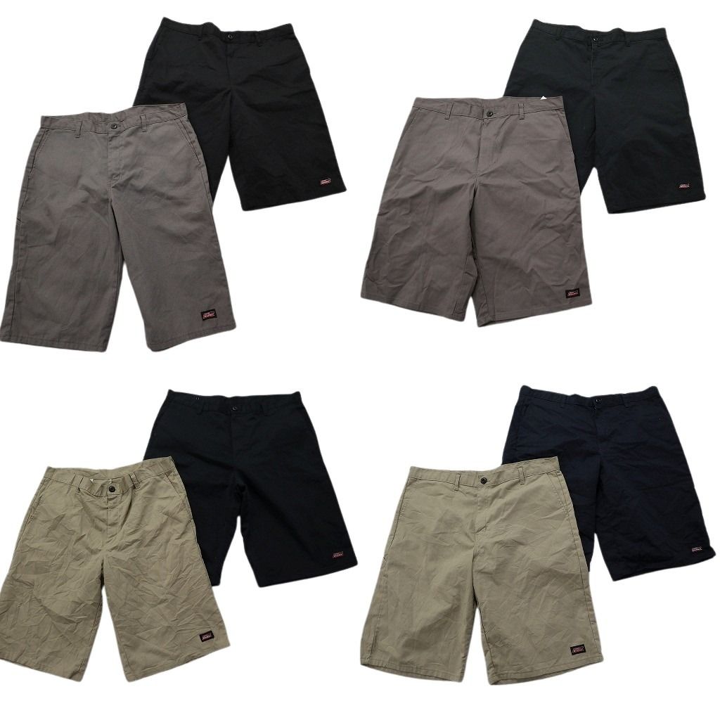 古着卸 ディッキーズ Dickies ワーク ショートパンツ 8枚セット メンズ 38 ブラック グレー ベージュ 古着 NA4873