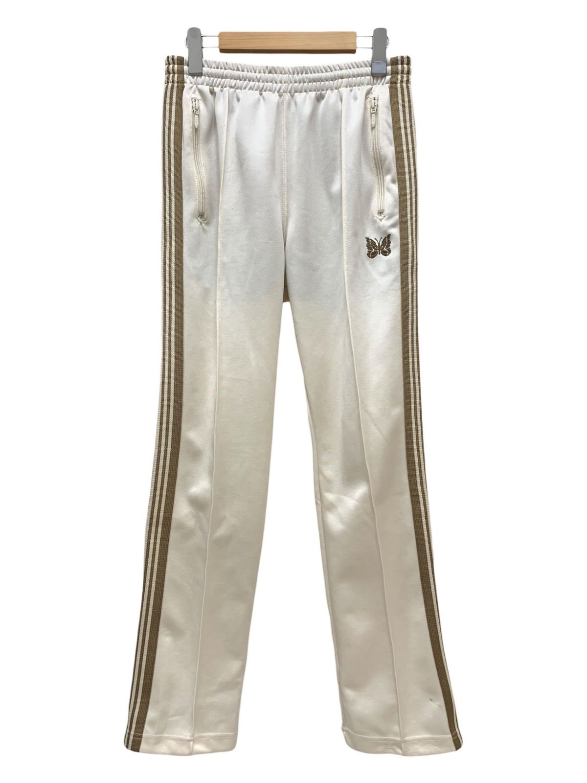 Needles ニードルズ STUDIOUS 別注 Track Pant NARROWライン トラックパンツ MR465 S ホワイト メンズ|091
