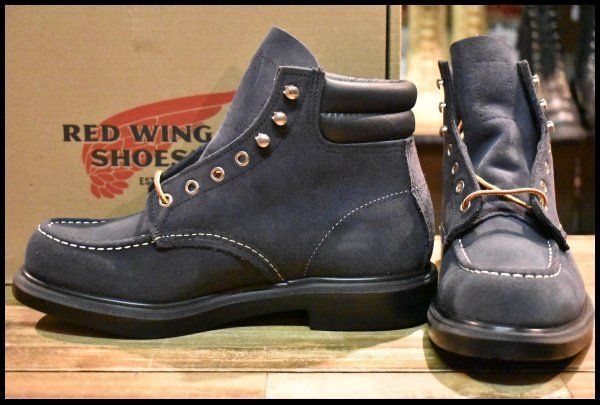 【美品】RED WING ネイビースエード ワークブーツ　BEAMS別注25.5 BEAMS（ビームス）の「RED WING×BEAMS / 別注 ネイビースエード