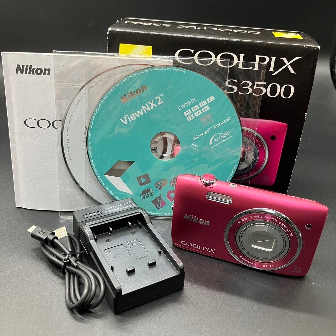 Nikon デジタルカメラ COOLPIX S3500 光学7倍ズーム 有効画素数 2005万画素 ストロベリーピンク S3500PK